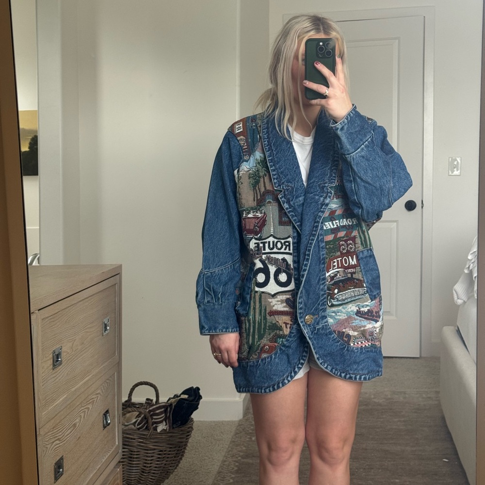 Nadia Vintage Denim tapestry Jacket